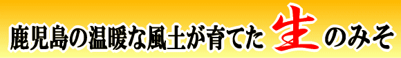 鹿児島の温暖な風土が育てた生のみそ