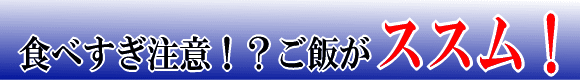 食べ過ぎ注意　ご飯がススム